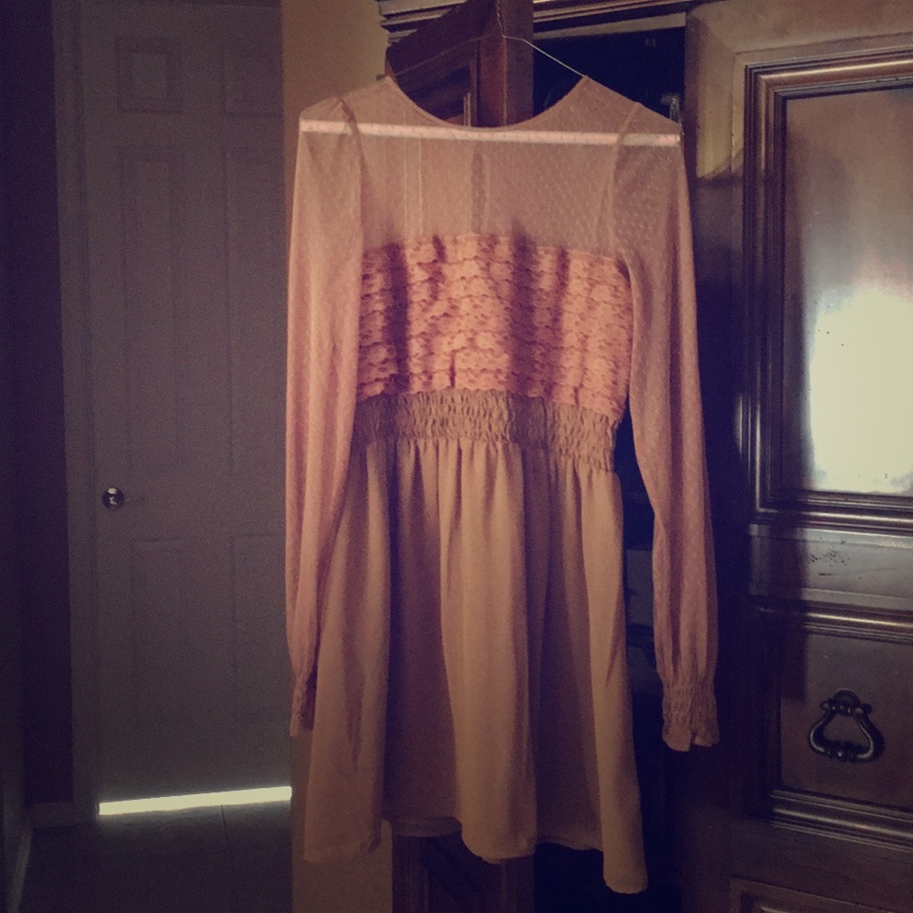 Free people size 2 burnt sienna / brown lace dress